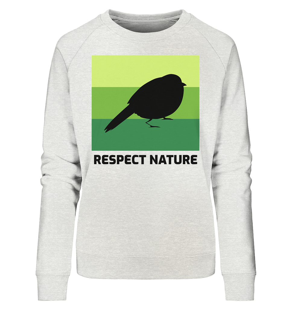 Bio Sweatshirt für Damen | nachhaltiger & fairer Pullover | Nature (Creme-Grau meliert) | Phaedera UG