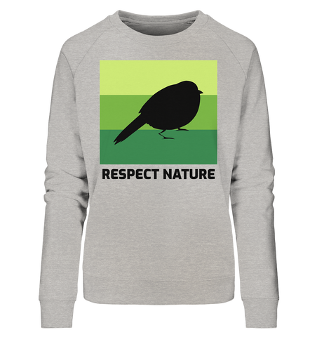 Bio Sweatshirt für Damen | nachhaltiger & fairer Pullover | Nature (Grau meliert) | Phaedera UG
