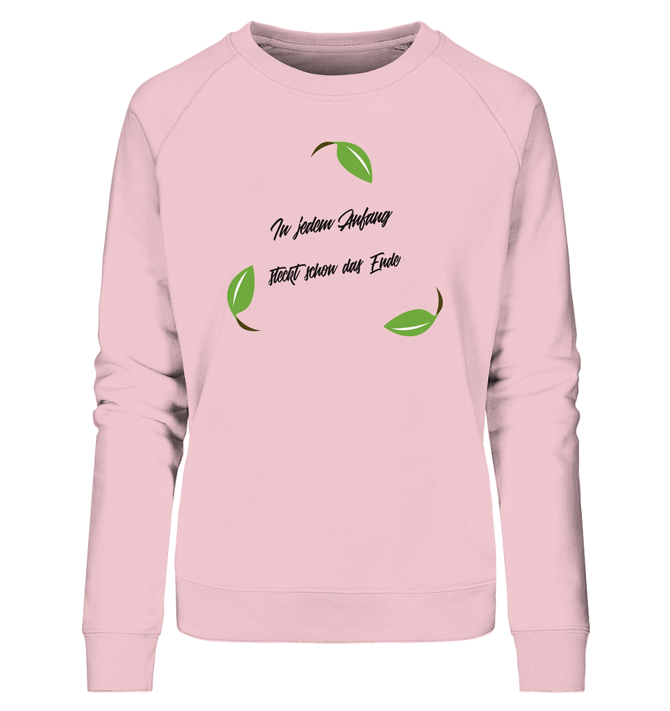 Bio-Sweatshirt für Damen | vegan fair nachhaltig Pulli | Recyceln (Baumwoll-Pink) | Phaedera UG