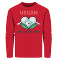 Bio Sweatshirt für Herren | nachhaltiger & fairer Pullover | Vegan (Rot) | Phaedera UG