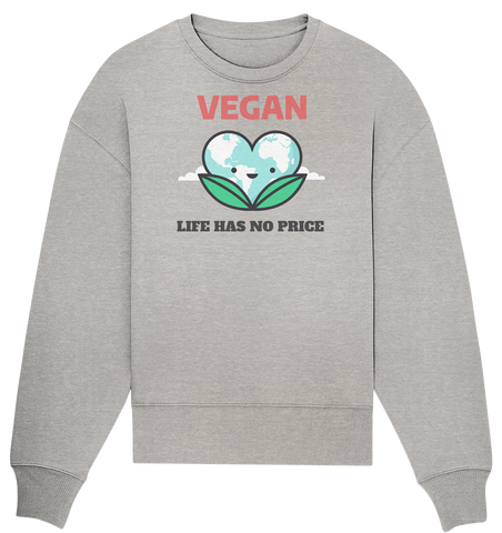 Bio Sweatshirt große Größen | nachhaltig, fairer Pullover | Vegan (Grau meliert) | Phaedera UG