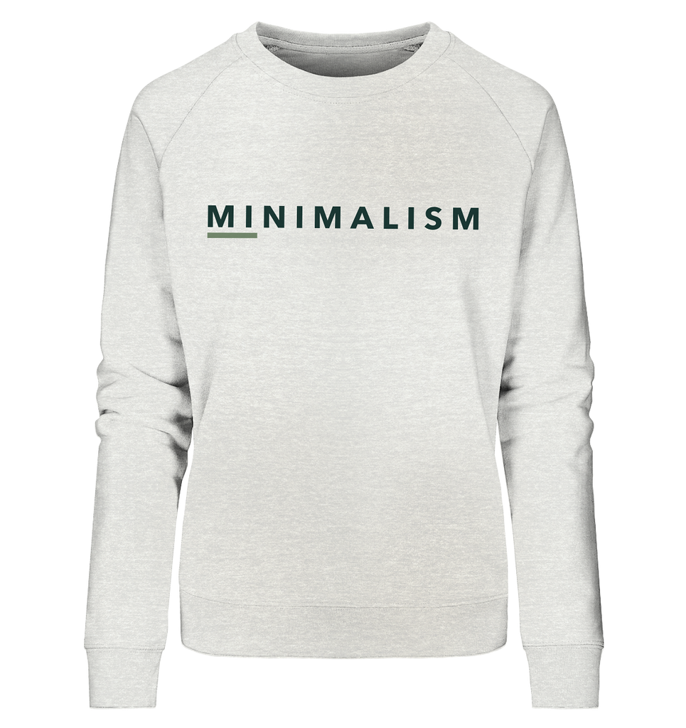 Bio-Sweatshirt | nachhaltig fairer Baumwoll Pullover | Minimalism (Creme-Grau meliert) | Phaedera UG
