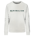 Bio-Sweatshirt | nachhaltig fairer Baumwoll Pullover | Minimalism (Creme-Grau meliert) | Phaedera UG