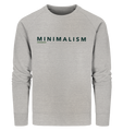 Bio-Sweatshirt nachhaltig | fairer Baumwoll Pullover | Minimalism (Grau meliert) | Phaedera UG