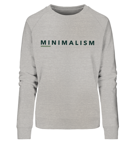 Bio-Sweatshirt | nachhaltig fairer Baumwoll Pullover | Minimalism (Grau meliert) | Phaedera UG