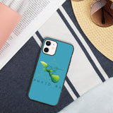 Biologisch abbaubare Handyhülle | Kolibri (Blau) (iPhone 12 mini) | Phaedera UG