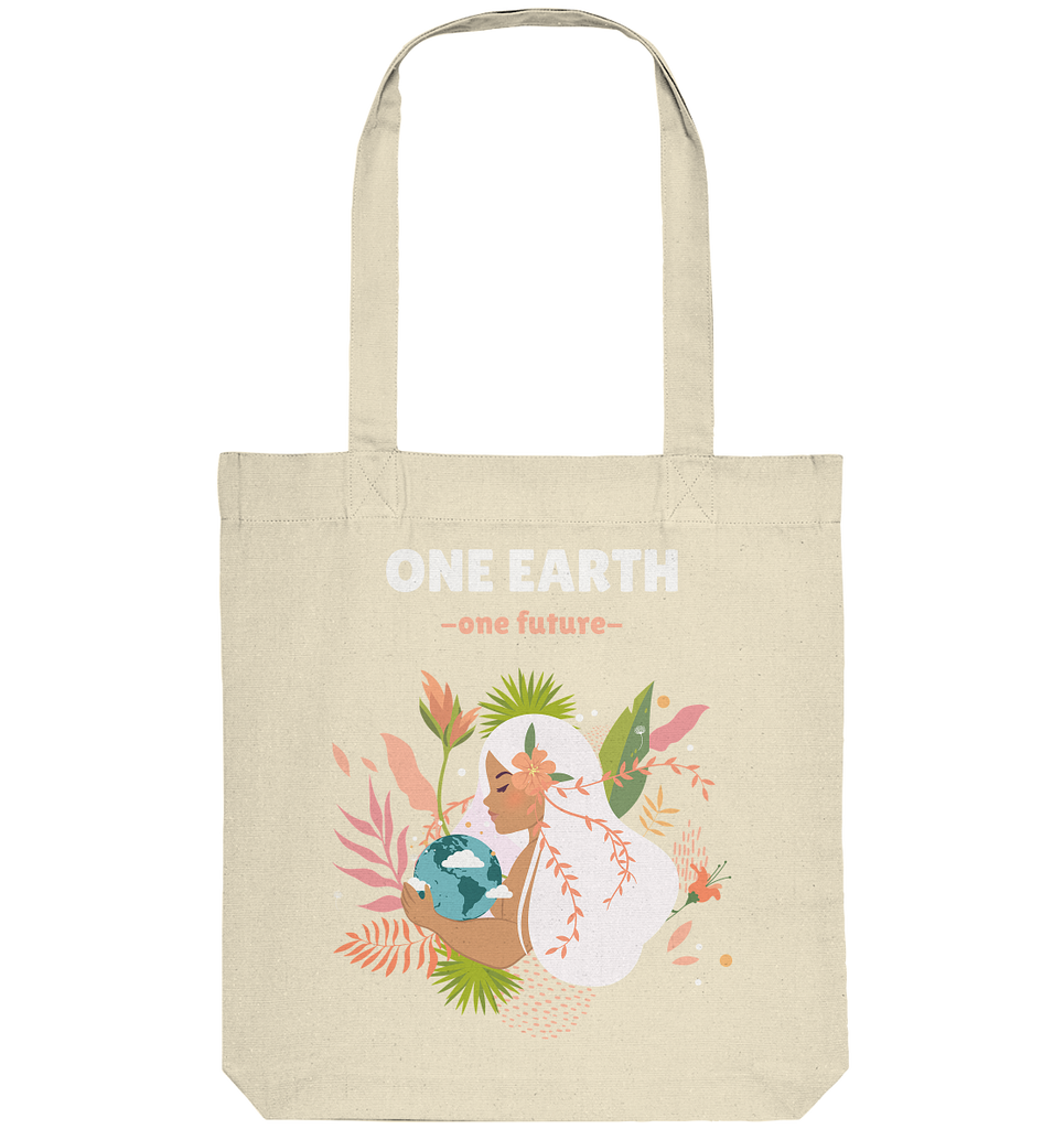 Faire Einkaufstasche | nachhaltiger Bio Jutebeutel | One Earth (Naturbelassen) | Phaedera UG