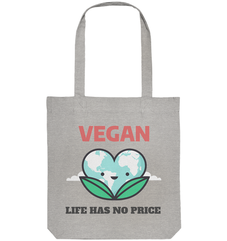 Nachhaltige Einkaufstasche | fair & vegan Bio Jutebeutel | Vegan (Grau meliert) | Phaedera UG