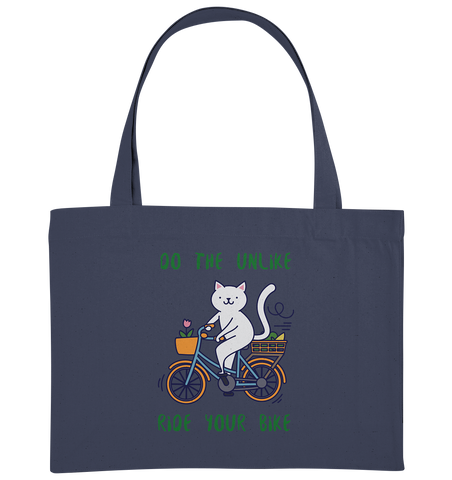 Nachhaltige Einkaufstasche | fairer Bio-Jutebeutel | Katze (Mitternachtsblau) | Phaedera UG