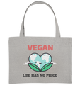Nachhaltige Einkaufstasche | fairer Bio-Jutebeutel | Vegan (Grau meliert) | Phaedera UG