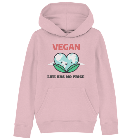 Nachhaltiger Hoodie Kinder | fair Bio-Baumwoll Pullover | Vegan (Baumwoll-Pink) | Phaedera UG