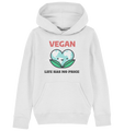 Nachhaltiger Hoodie Kinder | fair Bio-Baumwoll Pullover | Vegan (Weiß) | Phaedera UG