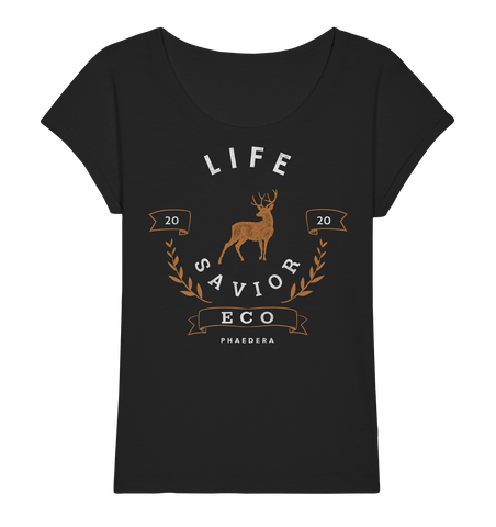 Nachhaltiges Slub-Shirt | fair, vegan & Bio-Baumwolle | Savior (Schwarz) | Phaedera UG