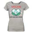 Nachhaltiges T-Shirt Damen | aus fairer Bio-Baumwolle | Vegan (Grau meliert) | Phaedera UG