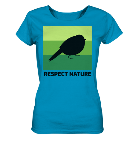 Nachhaltiges T-Shirt Damen | fair vegan Bio-Baumwolle | Nature (Azur) | Phaedera UG