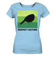 Nachhaltiges T-Shirt Damen | fair vegan Bio-Baumwolle | Nature (Himmelblau) | Phaedera UG