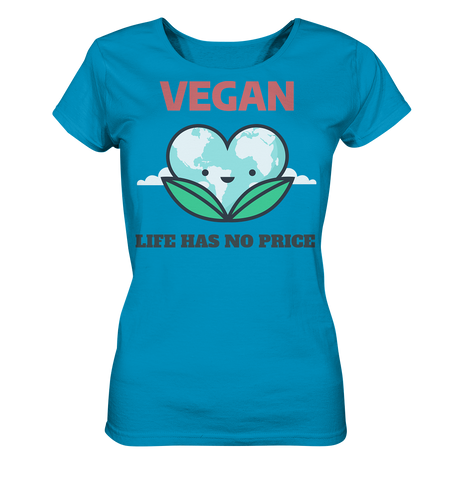 Nachhaltiges T-Shirt Damen | faire 100% Bio-Baumwolle | Vegan (Azur) | Phaedera UG