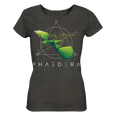 Nachhaltiges T-Shirt Damen | faire Bio-Baumwolle | Kolibri H (Dunkelgrau meliert) | Phaedera UG