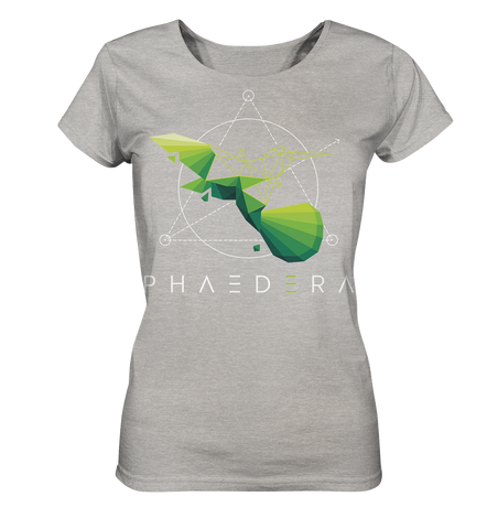 Nachhaltiges T-Shirt Damen | faire Bio-Baumwolle | Kolibri H (Grau meliert) | Phaedera UG