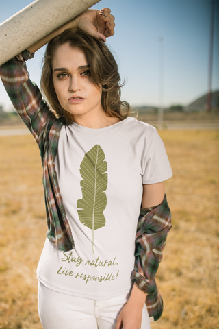 Nachhaltiges T-Shirt Damen | faire Bio-Baumwolle | Natural (Weiß) | Phaedera UG