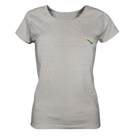 Nachhaltiges T-Shirt Damen (meliert) | bio, fair & vegan | Basics (Grau meliert) | Phaedera UG