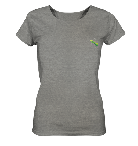 Nachhaltiges T-Shirt Damen (meliert) | bio, fair & vegan | Basics (Mittelgrau meliert) | Phaedera UG