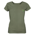 Nachhaltiges T-Shirt Damen (meliert) | bio, fair & vegan | Basics (Mittelkhaki meliert) | Phaedera UG