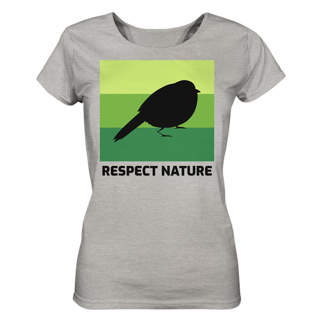 Nachhaltiges T-Shirt Damen (meliert) | bio, fair & vegan | Nature (Grau meliert) | Phaedera UG