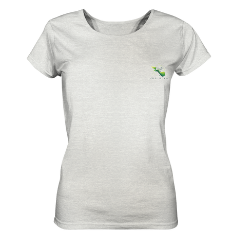 Nachhaltiges T-Shirt Damen (meliert) | fair, vegan, bio | Basics (Creme-Grau meliert) | Phaedera UG