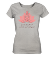 Nachhaltiges T-Shirt Damen (meliert) | fair vegan bio | Meditation (Grau meliert) | Phaedera UG