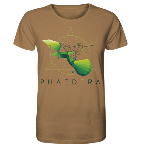 Nachhaltiges T-Shirt | faire & vegane Bio-Baumwolle | Kolibri D (Camel) | Phaedera UG