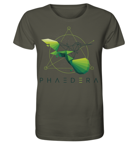 Nachhaltiges T-Shirt | faire & vegane Bio-Baumwolle | Kolibri D (Khaki) | Phaedera UG