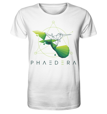 Nachhaltiges T-Shirt | faire & vegane Bio-Baumwolle | Kolibri D (Weiß) | Phaedera UG