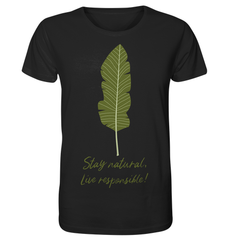 Nachhaltiges T-Shirt | faire, vegane Bio-Baumwolle | Natural (Schwarz) | Phaedera UG