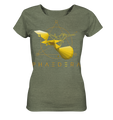 Nachhaltiges T-Shirt für Damen | faire Bio-Baumwolle | Kolibri G (Mittelkhaki meliert) | Phaedera UG