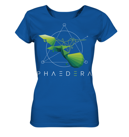 Nachhaltiges T-Shirt für Damen | faire Bio-Baumwolle | Kolibri H (Königsblau) | Phaedera UG