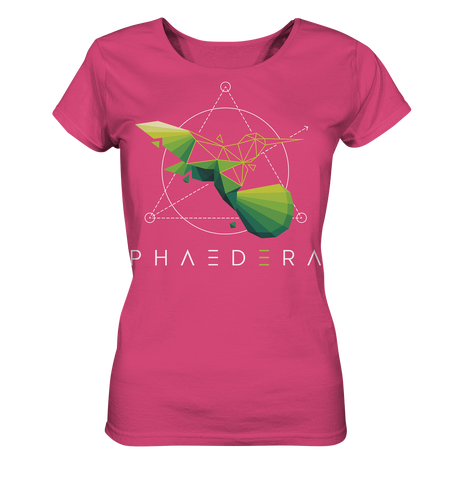 Nachhaltiges T-Shirt für Damen | faire Bio-Baumwolle | Kolibri H (Magenta) | Phaedera UG