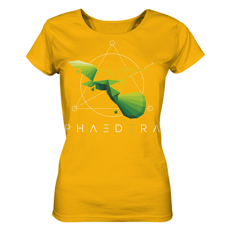 Nachhaltiges T-Shirt für Damen | faire Bio-Baumwolle | Kolibri H (Spektralgelb) | Phaedera UG
