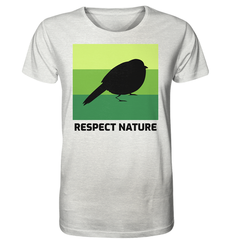 Nachhaltiges T-Shirt (meliert) | bio, fair & vegan | Nature (Creme-Grau meliert) | Phaedera UG