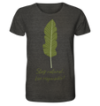 Nachhaltiges T-Shirt meliert | fair vegan Bio Baumwolle | Natural (Dunkelgrau meliert) | Phaedera UG
