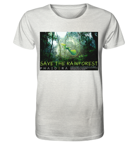 Nachhaltiges T-Shirt (meliert) | fair, vegan, nachhaltig | Rainforest (Creme-Grau meliert) | Phaedera UG