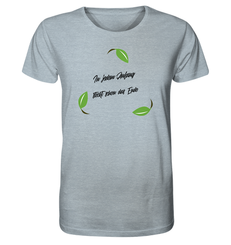 Nachhaltiges T-Shirt (meliert) | fair, vegan, nachhaltig | Recyceln (Eisblau meliert) | Phaedera UG
