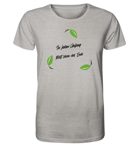 Nachhaltiges T-Shirt (meliert) | fair, vegan, nachhaltig | Recyceln (Grau meliert) | Phaedera UG