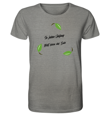 Nachhaltiges T-Shirt (meliert) | fair, vegan, nachhaltig | Recyceln (Mittelgrau meliert) | Phaedera UG