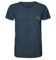Nachhaltiges T-Shirt (meliert) ✅ faire Bio-Baumwolle | Basics (Dunkelblau meliert) | Phaedera UG