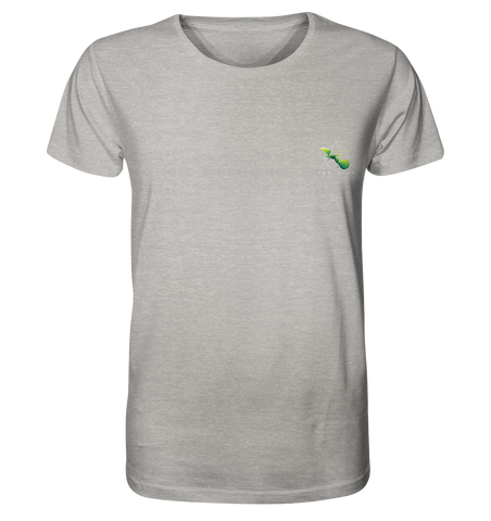 Nachhaltiges T-Shirt (meliert) ✅ faire Bio-Baumwolle | Basics (Grau meliert) | Phaedera UG