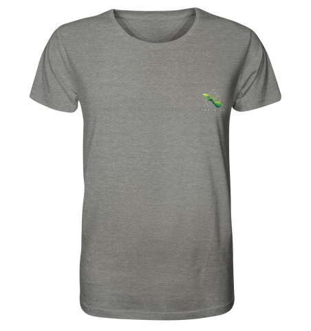 Nachhaltiges T-Shirt (meliert) ✅ faire Bio-Baumwolle | Basics (Mittelgrau meliert) | Phaedera UG