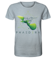 Nachhaltiges T-Shirt (meliert) ✅ faire Bio-Baumwolle | Kolibri D (Eisblau meliert) | Phaedera UG