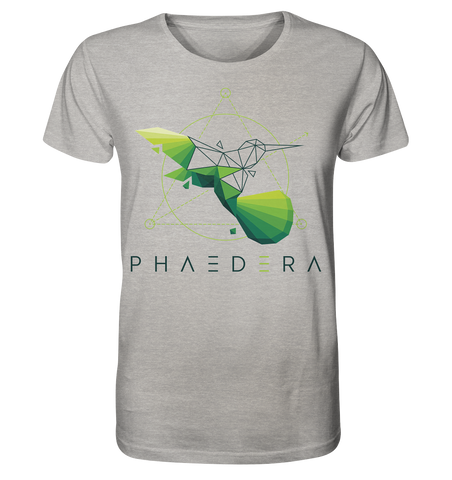 Nachhaltiges T-Shirt (meliert) ✅ faire Bio-Baumwolle | Kolibri D (Grau meliert) | Phaedera UG