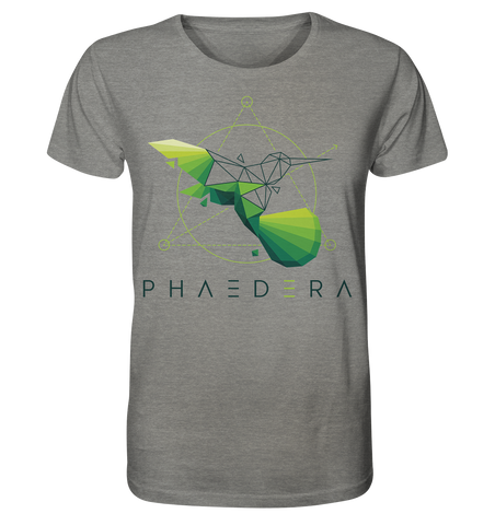Nachhaltiges T-Shirt (meliert) ✅ faire Bio-Baumwolle | Kolibri D (Mittelgrau meliert) | Phaedera UG